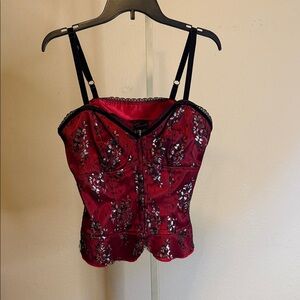 Torrid‎ Red and Black Floral Camisole